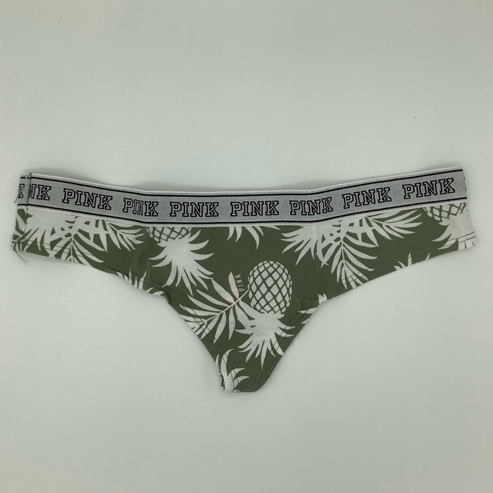 New Victoria’s Secret PINK Logo Thong Panties - XSmall - Pineapples
